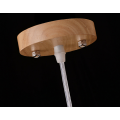 Lampe à suspension de lustre à cadre en bois simple pour la décoration intérieure